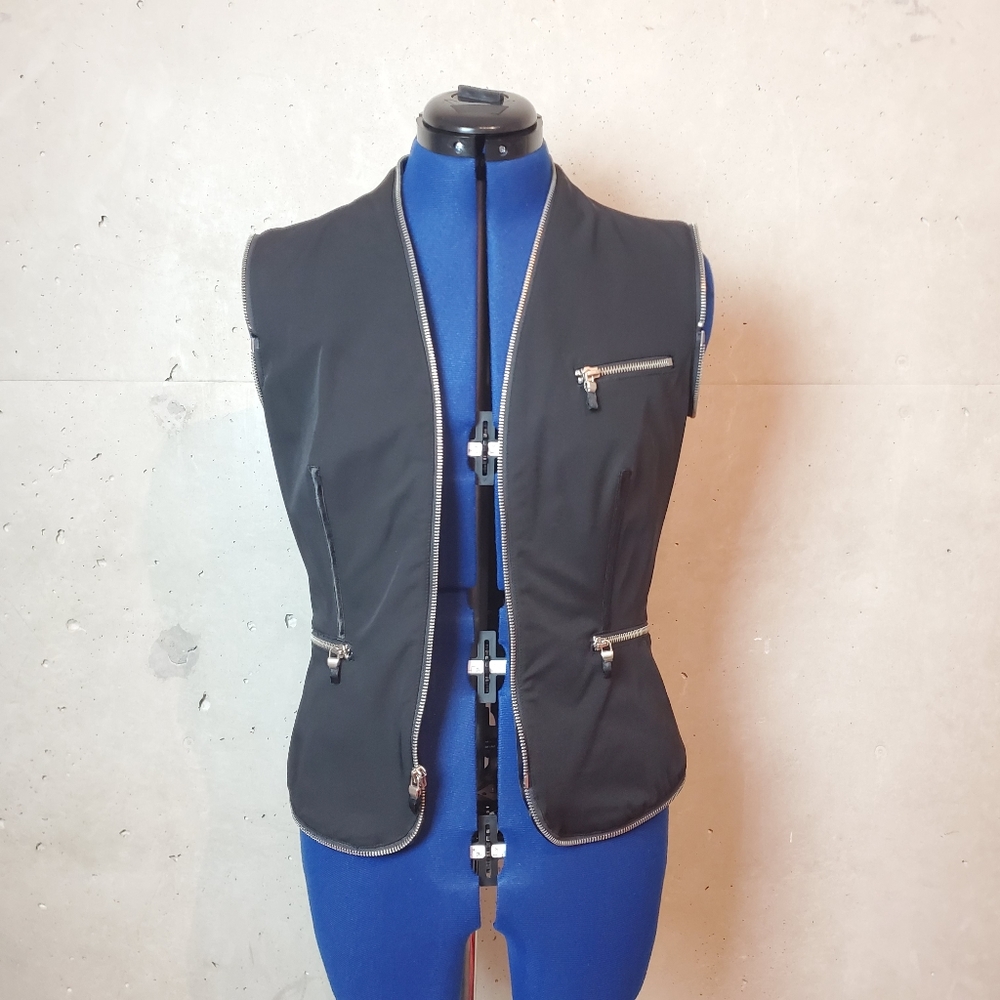 Cache Convertible Zipper Blazer Black Size 2 - image 5